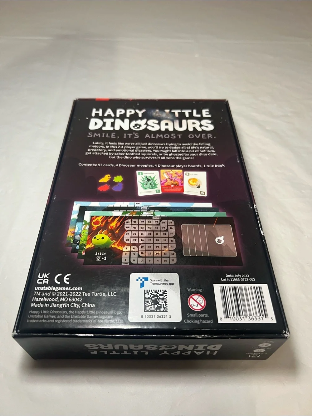 Unstable Games Happy Little Dinosaurs -Smile, It's Almost Over Board Game